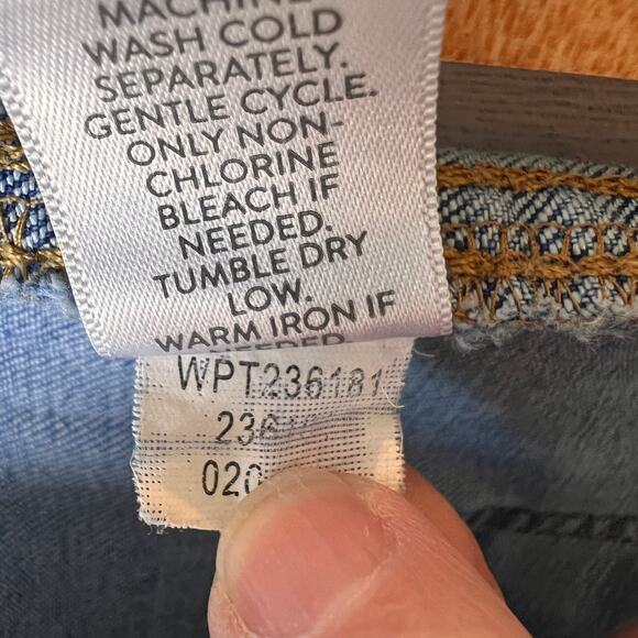 J Jill Jeans Womens Size 10 High-Rise Straight Leg Patch Pocket Denim Cuffed - Picture 15 of 16